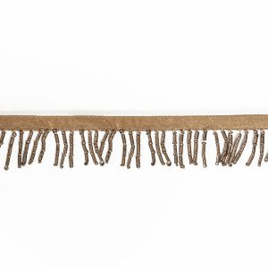 Beaded Fringe |  Honey Brown Beaded Fringe – 1.25" Beaded Fringe Beaded Fringe