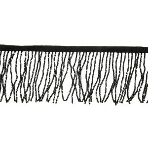 Beaded Fringe |  Vintage Black Chop Beaded Fringe – 3" Beaded Fringe Beaded Fringe