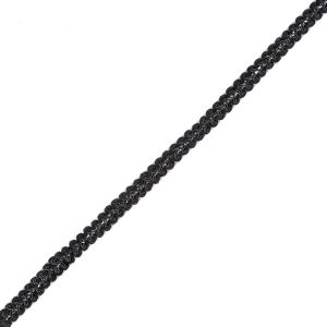 Braided Cords |  Black Looped Yarn Braid – 0.5" Braided Cords Black