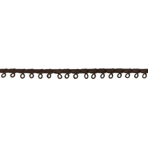 Braided Cords |  Brown Picot Edged Cotton Blend Braided Trim – 0.1875" Braided Cords Braided Cords