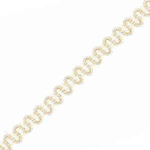 Braided Cords |  Lustrous Ivory, Champagne And Yellow Metallic Gimp Braided Trim Braided Cords Braided Cords