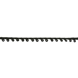 Braided Cords |  Permanent Black Picot Edged Cotton Blend Braided Trim – 0.1875" Braided Cords Braided Cords