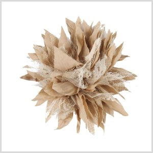 Brooches |  Beige Fabric Flower Brooch Brooches Beige