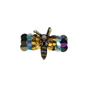 Brooches |  Dragonfly Brooch With Sequins- 2.75" X 1.5" Brooches Brooches