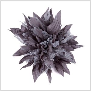 Brooches |  Gray Fabric Flower Brooch Brooches Brooches