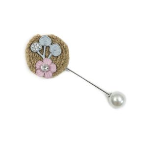 Brooches |  Green And Gray Brooch With Pearl Closure – 3.5" Brooches Brooches