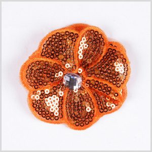 Brooches |  Orange Sequin Flower Brooch Brooches Brooches