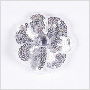 Brooches |  Silver Sequin Flower Brooch Brooches Brooches