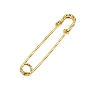 Brooches |  Vintage Czech Gold Decorative Safety Pin – 2.5" Brooches Brooches