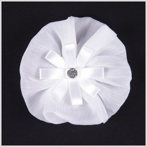 Brooches |  White Organza Flower Pin Brooches Brooches