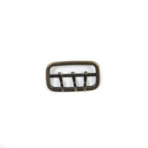 Buckles |  Antique Gold 3-Prong Metal Buckle – 1.875" X 1" Buckles Antique Gold