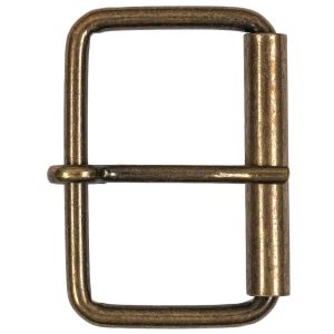 Buckles |  Antique Gold Rectangular Metal Roller Buckle – 2.375" X 1.625" Buckles Buckles