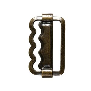 Buckles |  Antique Gold Wavy Metal Slider – 0.625" X 1.125" Buckles Antique Gold