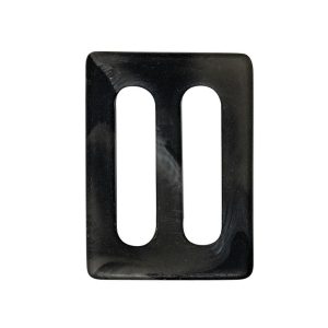 Buckles |  Black, Gray And White Swirl Translucent Plastic Slider – 1" X 1.375" Buckles Buckles