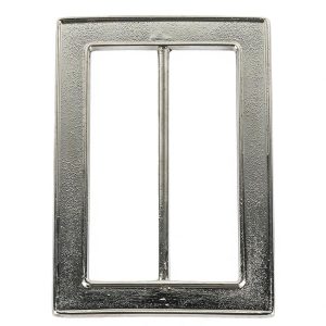 Buckles |  Nickel Hammered And Scored Textural Rectangular Slider – 65Mm Buckles Buckles