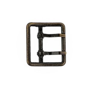 Buckles |  Old Gold Double Tongue Metal Buckle – 25M Buckles Buckles