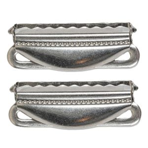 Buckles |  Silver Metal Suspender Slide Adjusters Pair – 1.5" Buckles Buckles