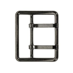 Buckles |  Sturdy Gunmetal Double Tongue Buckle – 2.375 X 2.125" Buckles Buckles