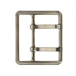 Buckles |  Sturdy Satin Nickel Double Tongue Buckle – 2.375 X 2.125" Buckles Buckles