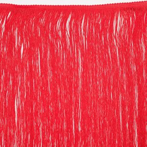 Chainette Fringe |  24" Red Chainette Fringe Trim Chainette Fringe Chainette Fringe