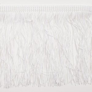 Chainette Fringe |  4" White Chainette Fringe Trim Chainette Fringe Chainette Fringe