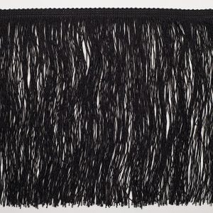 Chainette Fringe |  8" Black Chainette Fringe Trim Chainette Fringe Black