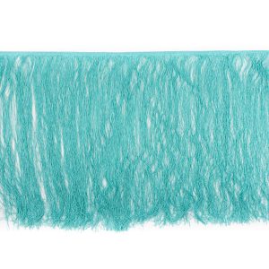 Chainette Fringe |  Teal Chainette Fringe Trim – 24" Chainette Fringe Chainette Fringe