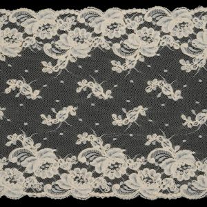 Corded Lace Trim |  Dark Ivory Floral Corded Lace Trim With Scalloped Edges – 10" Corded Lace Trim Corded Lace Trim