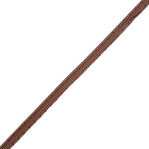 Cords With Lip |  Walnut And Antique White Polka Dots Silk Crepe Piping With Lip – 0.375" Cords Antique White