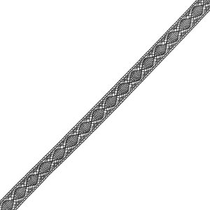 Cotton Lace Trim |  Black Diamonds Crochet Lace Cotton Trimming – 3/4" Cotton Lace Trim Black