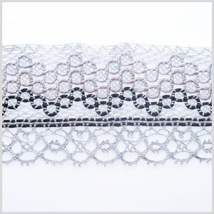 Crochet Lace Trim |  3" Silver Crochet Trim Crochet Lace Trim Crochet Lace Trim