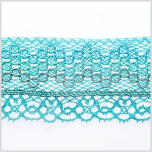 Crochet Lace Trim |  3" Teal Crochet Trim Crochet Lace Trim Crochet Lace Trim