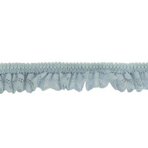 Crochet Lace Trim |  Baby Blue Ruffled Stretch Lace Trimming – 1" Crochet Lace Trim Crochet Lace Trim