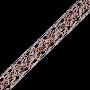 Crochet Lace Trim |  Beige Multicolor Crochet Trim – 1.25" Crochet Lace Trim Beige,Multicolor