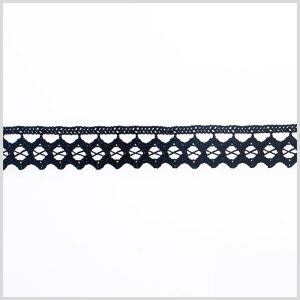 Crochet Lace Trim |  Black Crochet Trim – 0.75" Crochet Lace Trim Black