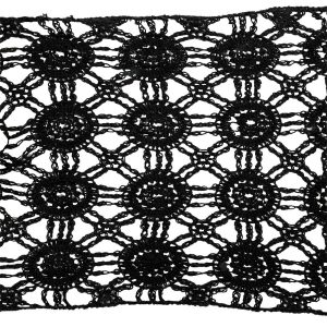 Crochet Lace Trim |  Black Medallions Cotton Blend Crochet Lace Trim – 11.5" Cotton Lace Trim Cotton Lace Trim