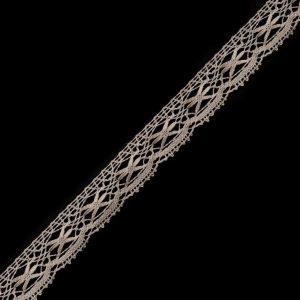 Crochet Lace Trim |  Ivory Crochet Trim With Scalloped Edges – 0.75" Cotton Lace Trim Cotton Lace Trim