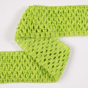 Crochet Lace Trim |  Lime Green Stretch Puckered Crochet Trim – 2" Crochet Lace Trim Crochet Lace Trim