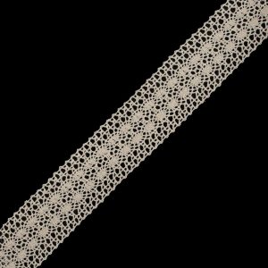 Crochet Lace Trim |  Natural Crochet Lace Trim – 1.5" Crochet Lace Trim Beige