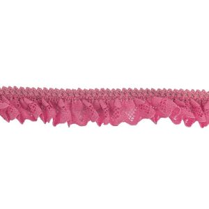 Crochet Lace Trim |  Rosebloom Ruffled Stretch Lace Trimming – 1" Crochet Lace Trim Crochet Lace Trim