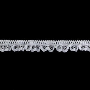 Crochet Lace Trim |  Snow White Ruffled Stretch Lace Trimming – 0.625" Crochet Lace Trim Crochet Lace Trim