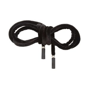 Drawcords |  Black Velvet Drawstring – 49" Cords Caviar,Silver