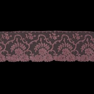 Embroidered & Eyelet Trim |  Rose Floral Embroidery On Mesh – 3" Embroidered & Eyelet Trim Embroidered & Eyelet Trim