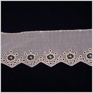 Embroidered & Eyelet Trim |  2" Peach Eyelet Lace Embroidered & Eyelet Trim Embroidered & Eyelet Trim