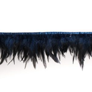 Feather Fringe |  6" Dark Navy Cock Feather Fringe Feather Fringe Dark Navy