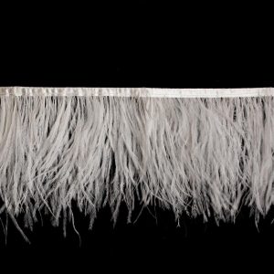 Feather Fringe |  6" Double Ply Ivory Ostrich Fringe Feather Fringe Feather Fringe