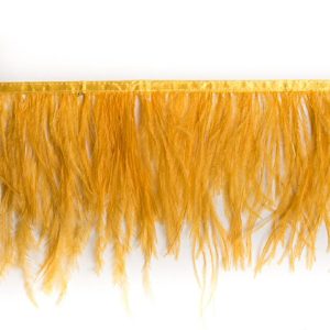 Feather Fringe |  6" Single Ply Yellow Ostrich Fringe Feather Fringe Feather Fringe