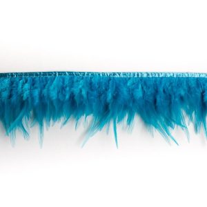 Feather Fringe |  6" Turquoise Cock Feather Fringe Feather Fringe Feather Fringe