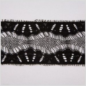 Fine Lace Trim |  3" Black French Lace Fine Lace Trim Black