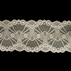 Fine Lace Trim |  Beige Double Border Lace Trim – 7.25" Fine Lace Trim Fine Lace Trim